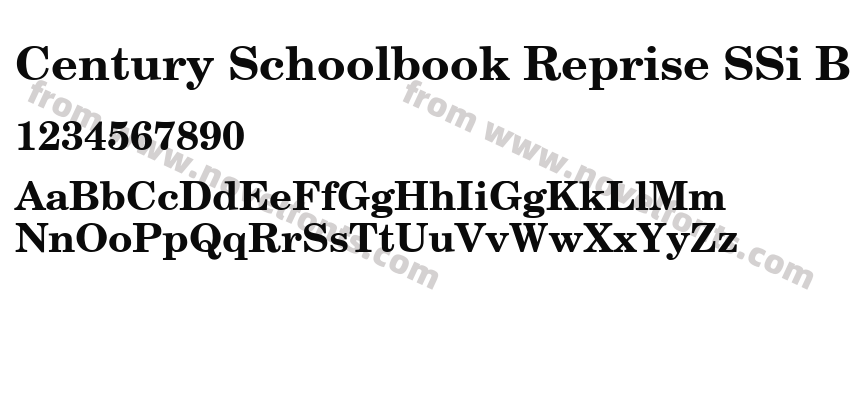 Century Schoolbook Reprise SSi BoldPreview