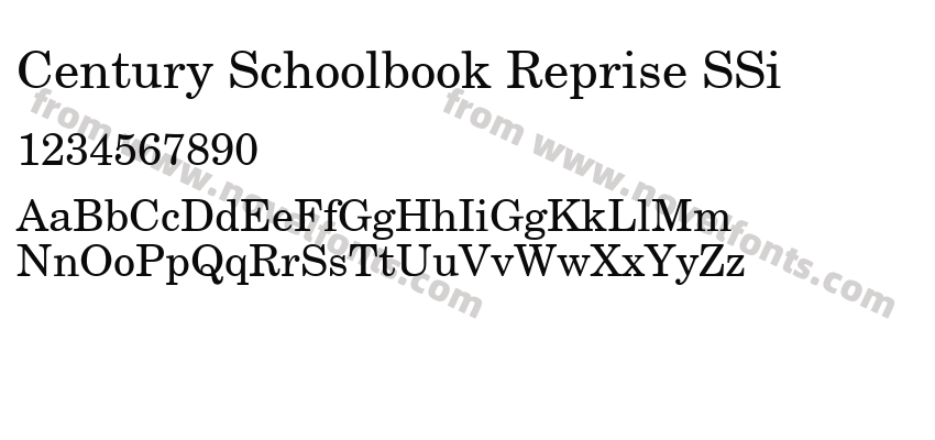 Century Schoolbook Reprise SSiPreview