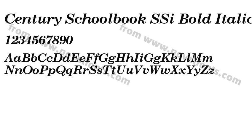 Century Schoolbook SSi Bold ItalicPreview