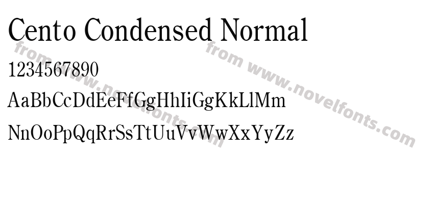 Cento Condensed NormalPreview