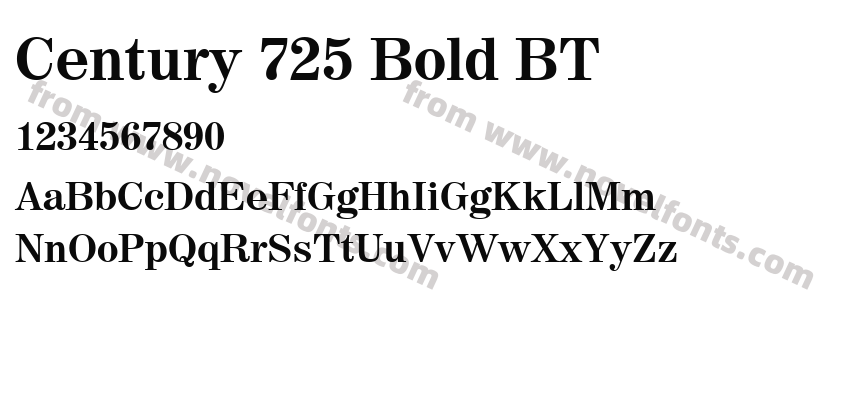 Century 725 Bold BTPreview