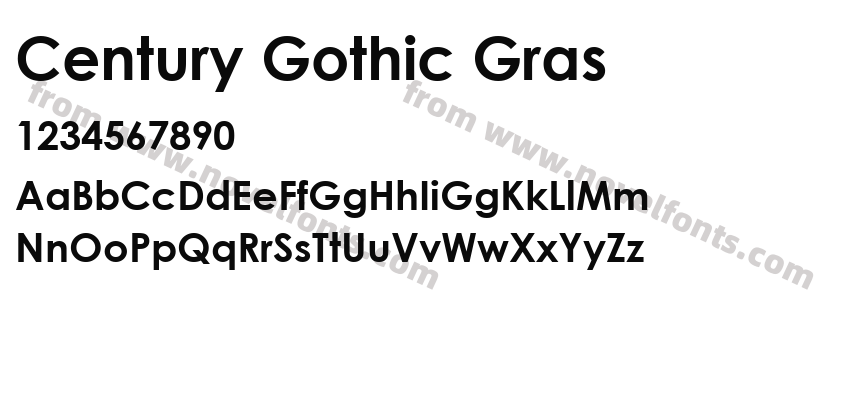 Century Gothic GrasPreview