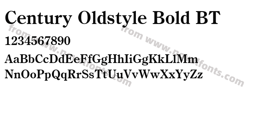 Century Oldstyle Bold BTPreview