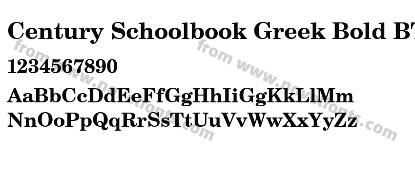 Century Schoolbook Greek Bold BTPreview