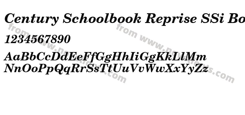 Century Schoolbook Reprise SSi Bold ItalicPreview