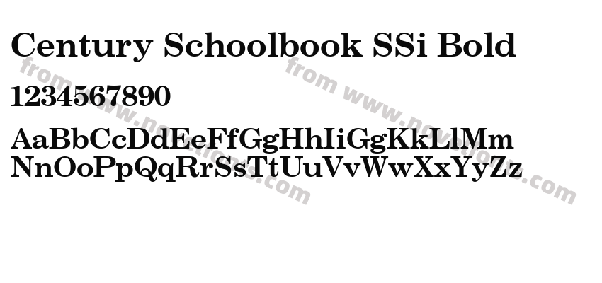 Century Schoolbook SSi BoldPreview