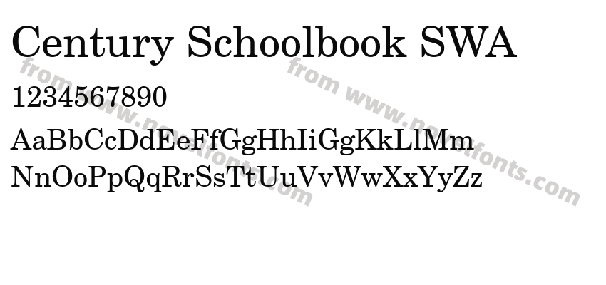 Century Schoolbook SWAPreview