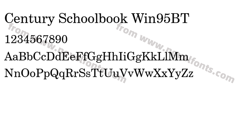 Century Schoolbook Win95BTPreview