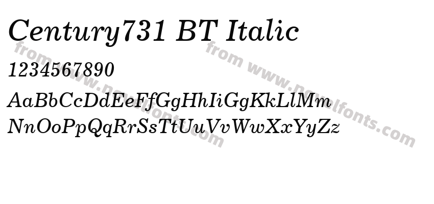 Century731 BT ItalicPreview