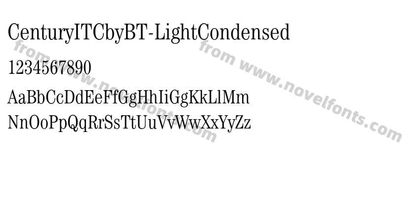 CenturyITCbyBT-LightCondensedPreview