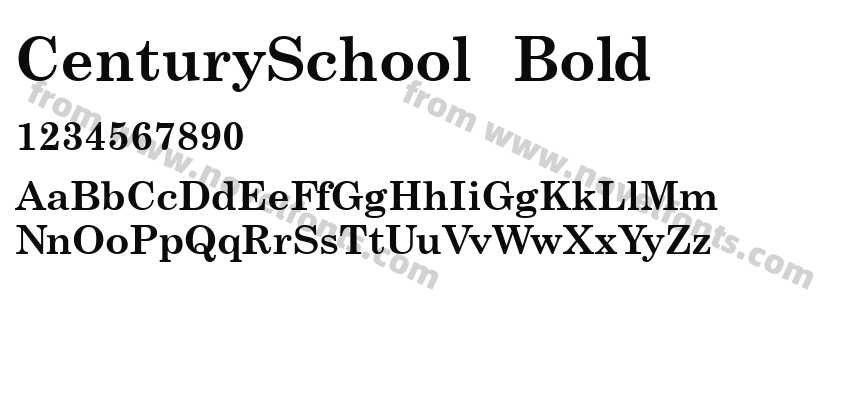 CenturySchool  BoldPreview