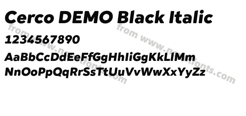 Cerco DEMO Black ItalicPreview