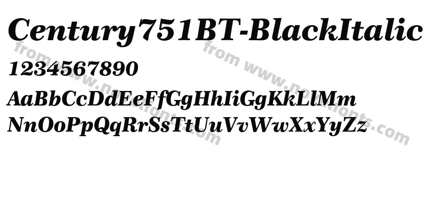 Century751BT-BlackItalicPreview