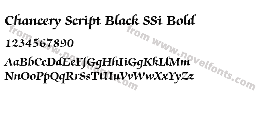 Chancery Script Black SSi BoldPreview