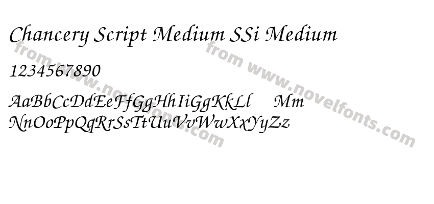 Chancery Script Medium SSi MediumPreview