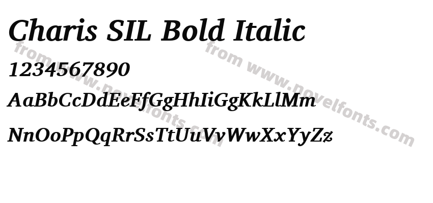 Charis SIL Bold ItalicPreview