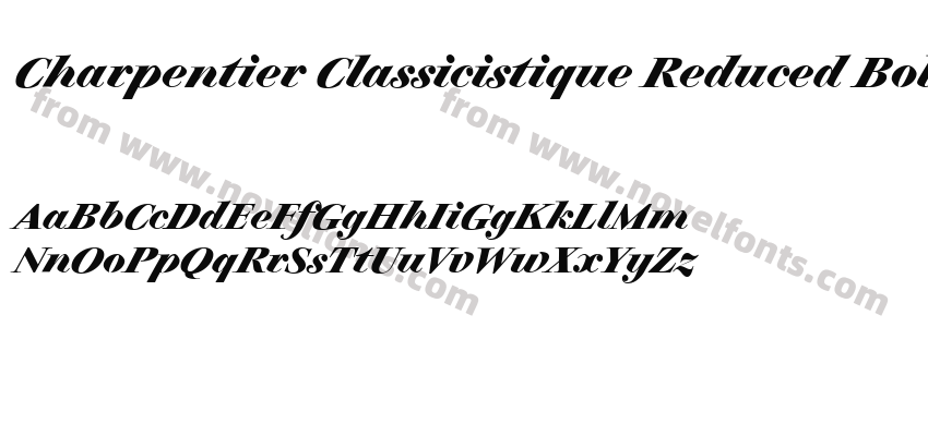 Charpentier Classicistique Reduced Bold ItalicPreview