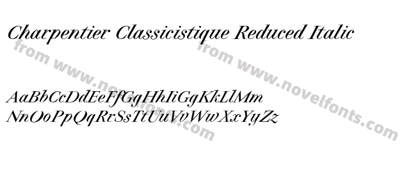 Charpentier Classicistique Reduced ItalicPreview