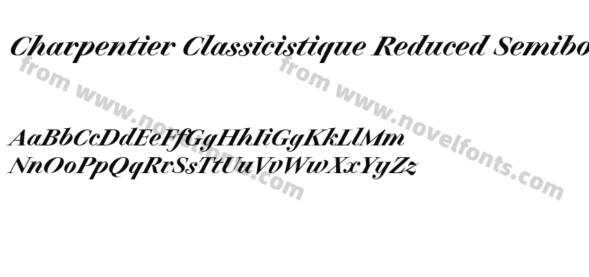 Charpentier Classicistique Reduced Semibold ItalicPreview