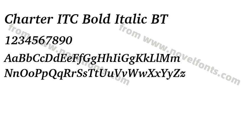 Charter ITC Bold Italic BTPreview