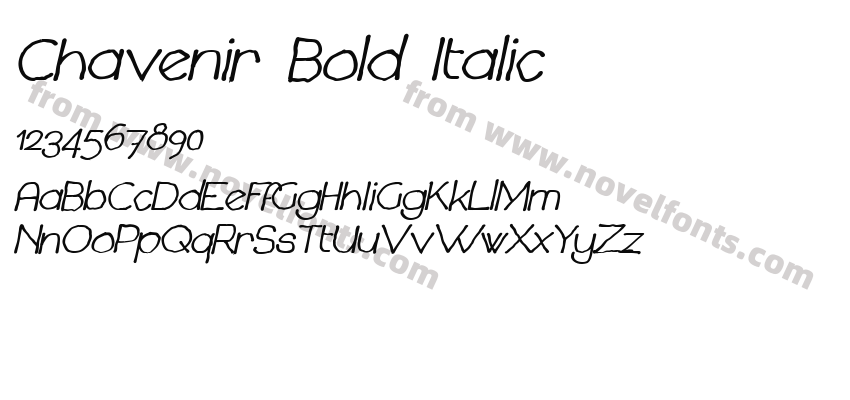 Chavenir Bold ItalicPreview