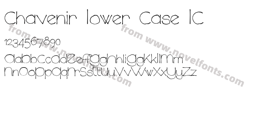 Chavenir Lower Case LCPreview