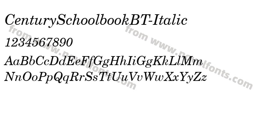 CenturySchoolbookBT-ItalicPreview