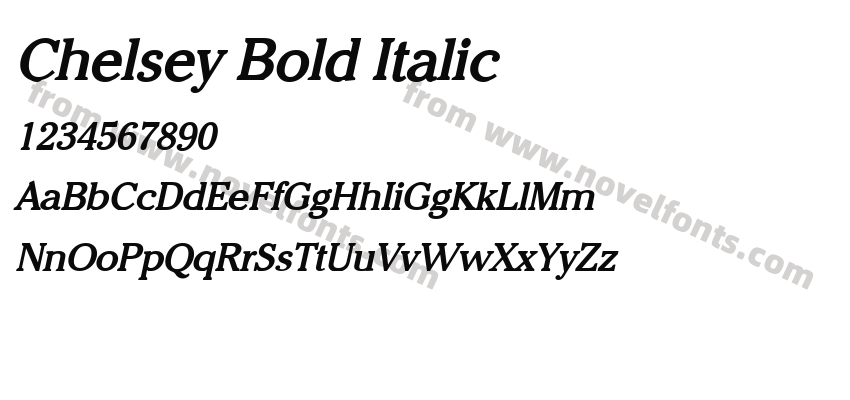 Chelsey Bold ItalicPreview