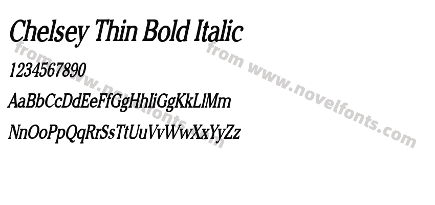 Chelsey Thin Bold ItalicPreview