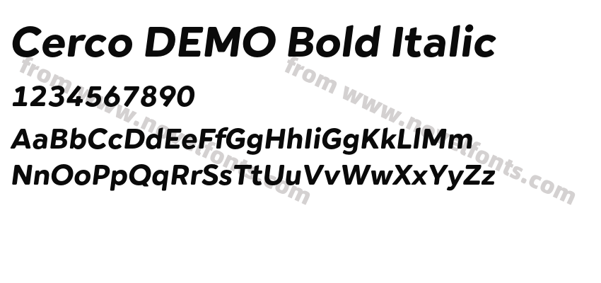 Cerco DEMO Bold ItalicPreview