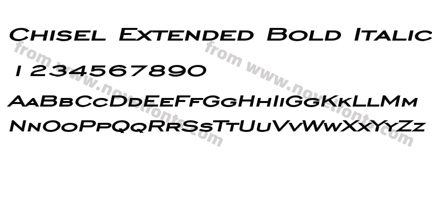 Chisel Extended Bold ItalicPreview