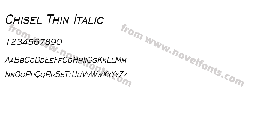 Chisel Thin ItalicPreview