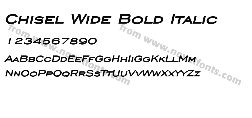 Chisel Wide Bold ItalicPreview