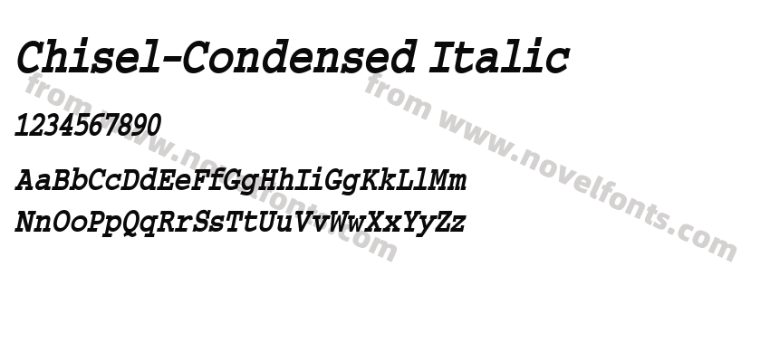 Chisel-Condensed ItalicPreview