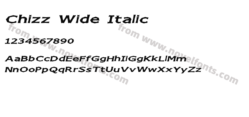 Chizz Wide ItalicPreview